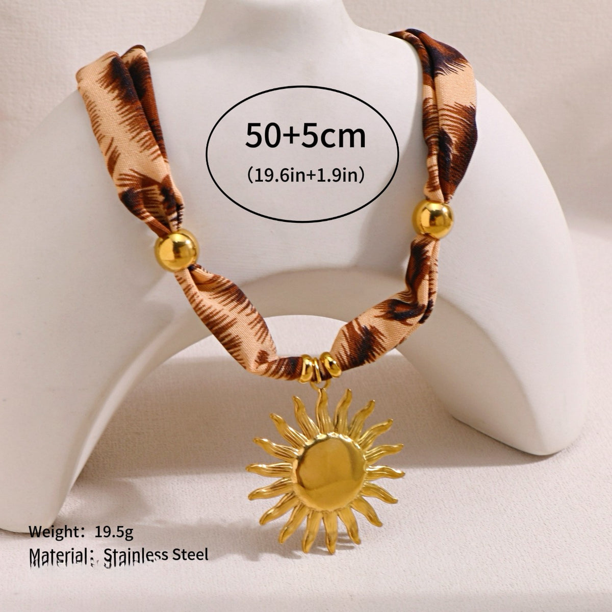 18k Boho Starfish Scarf Necklace