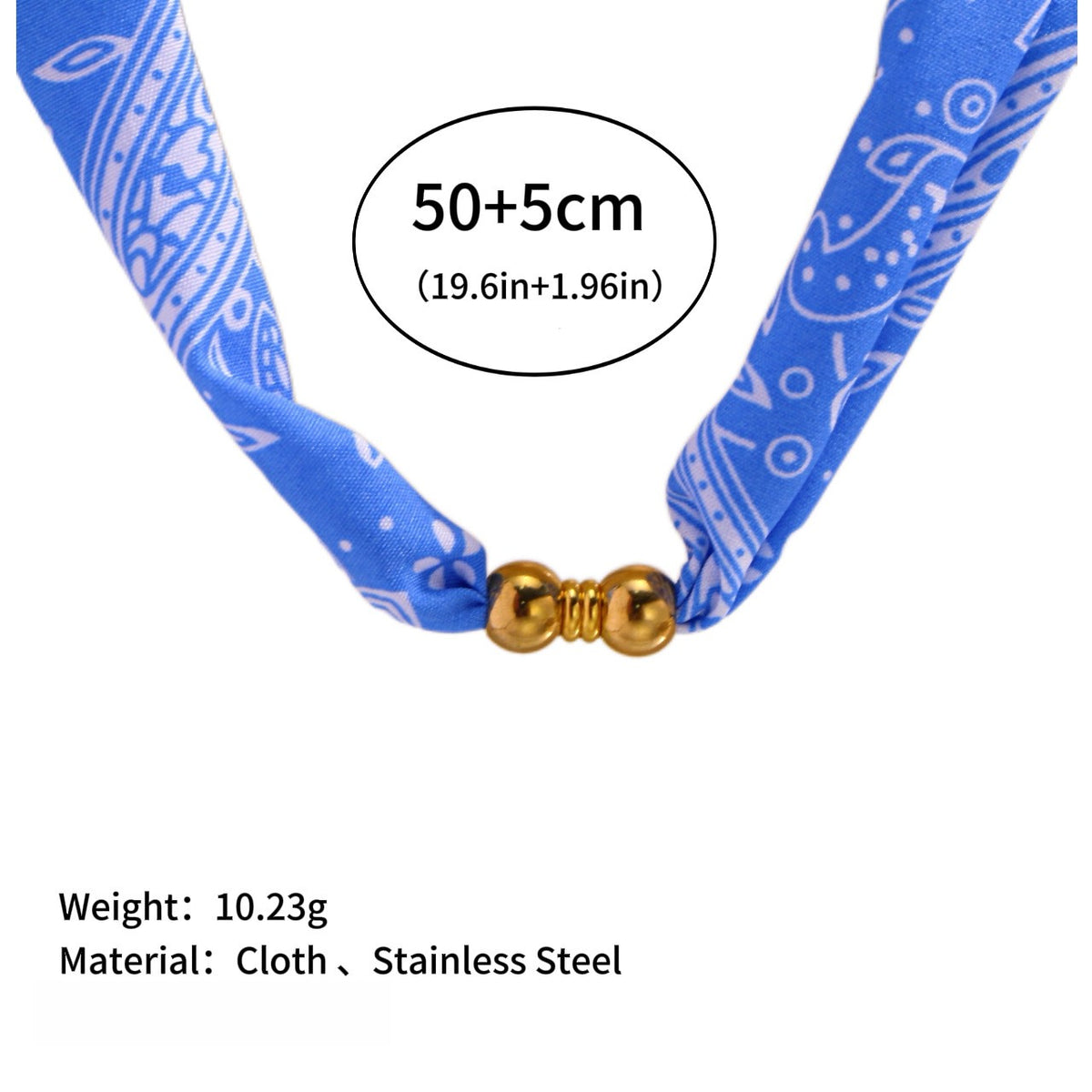 18k Boho Starfish Scarf Necklace