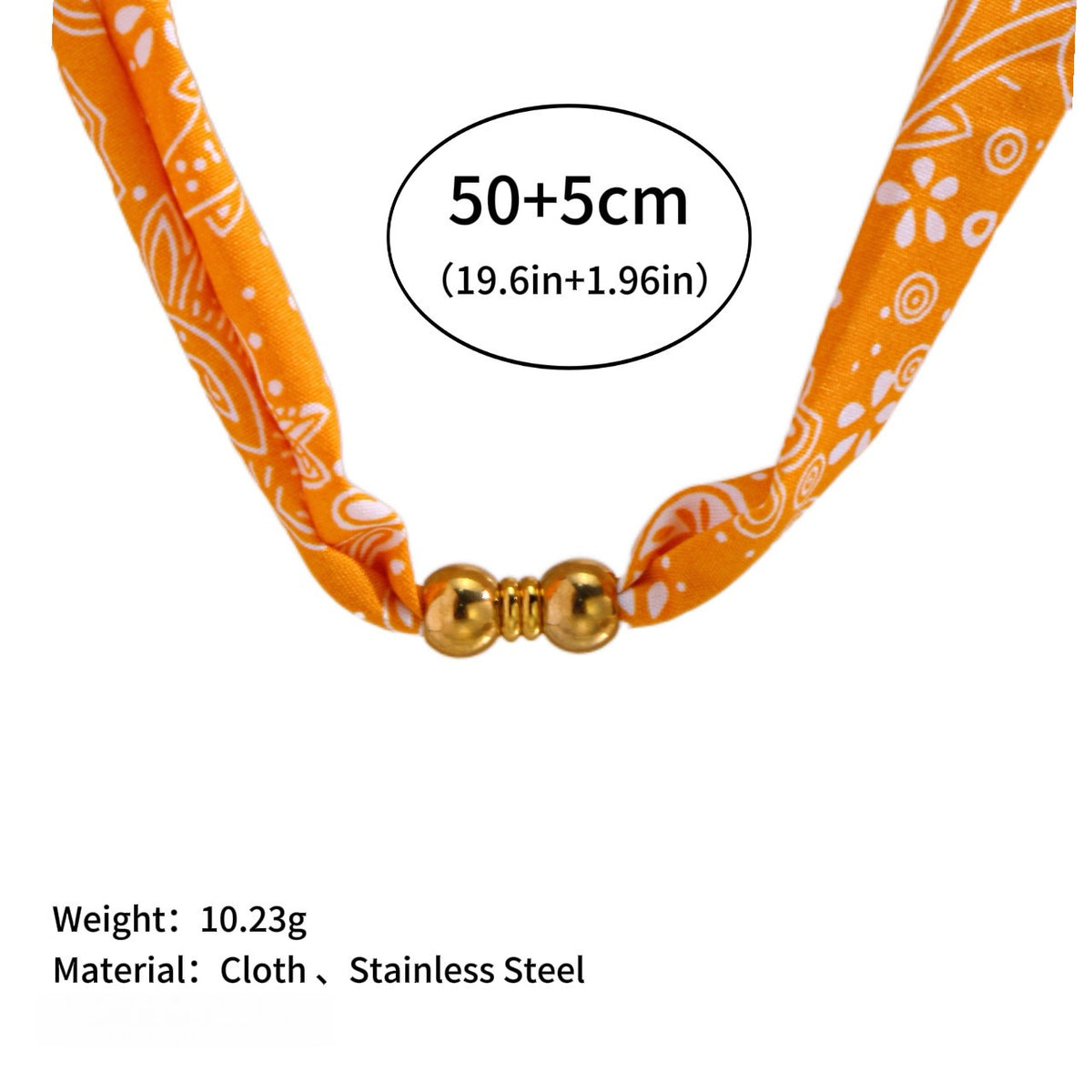 18k Boho Starfish Scarf Necklace