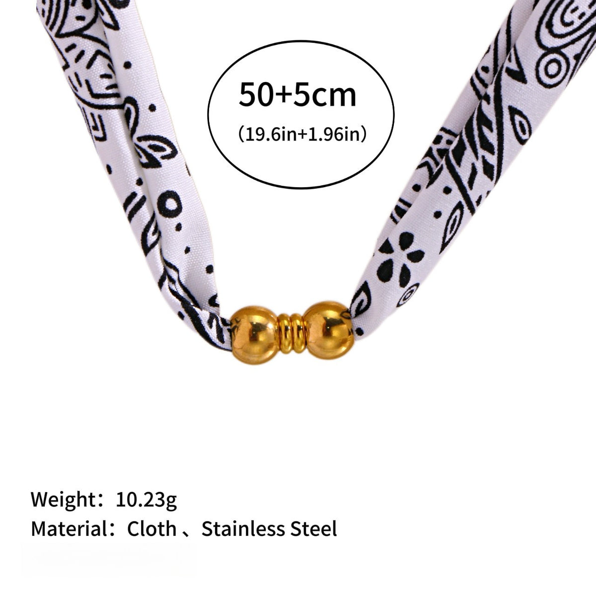 18k Boho Starfish Scarf Necklace