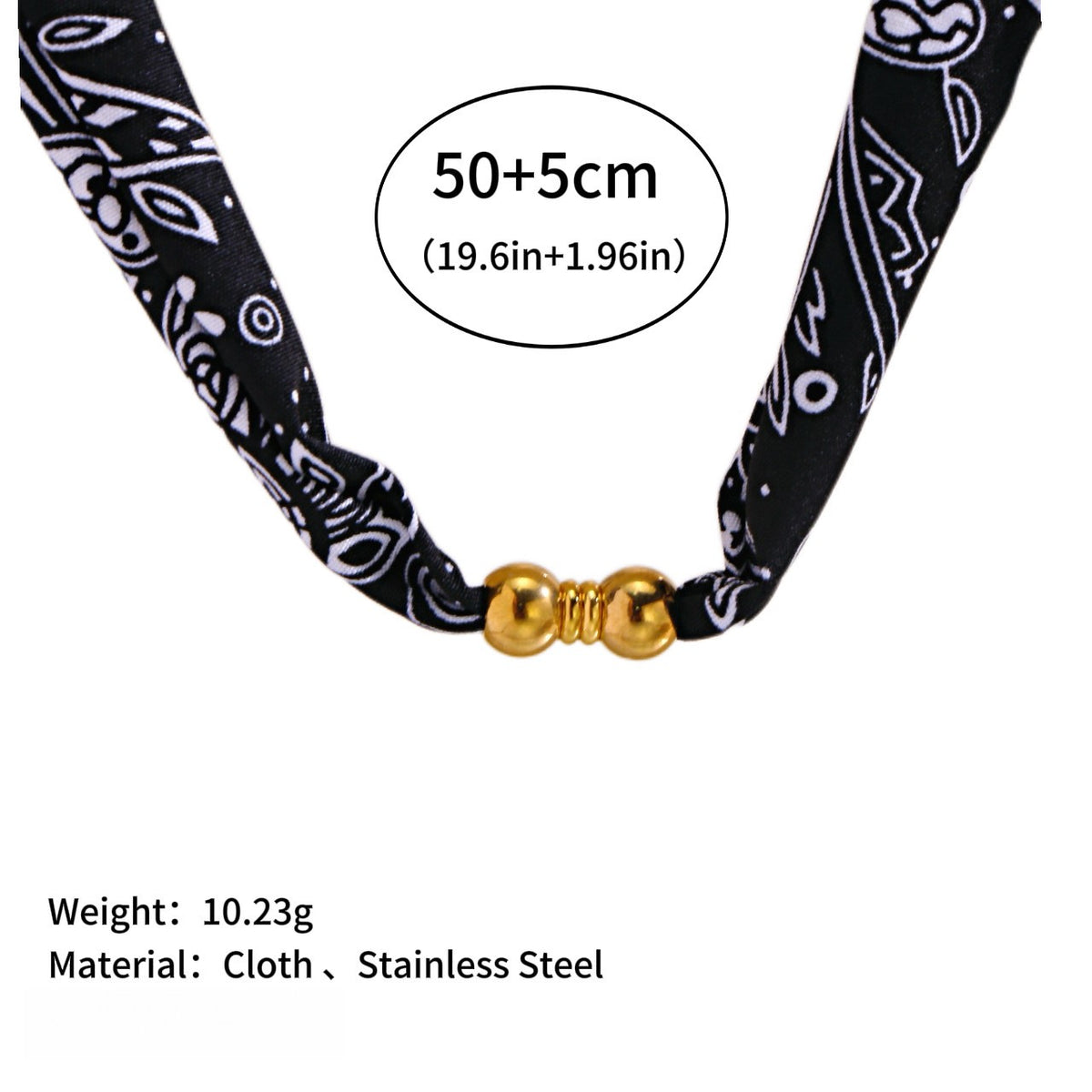 18k Boho Starfish Scarf Necklace