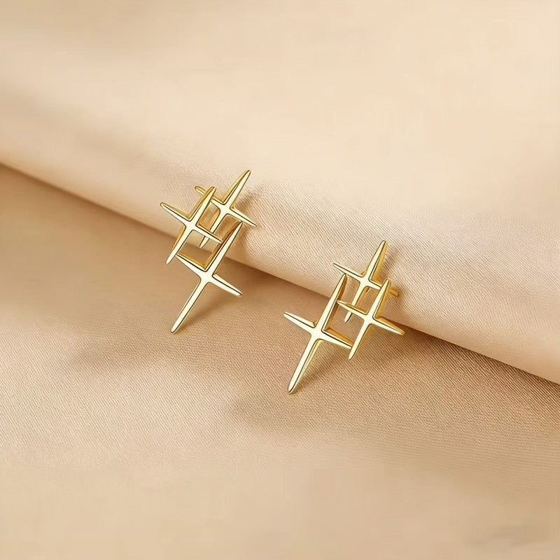 Dainty Starburst Stud Earrings