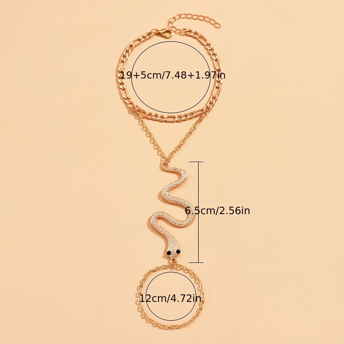 Classy Snake Chain Hand Bracelet