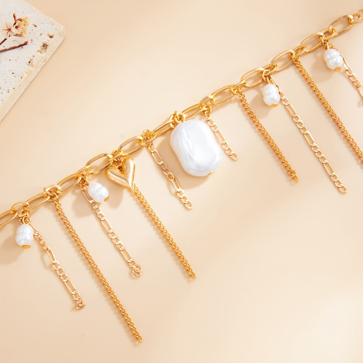 Classy Baroque Pearl Tassel Bracelet