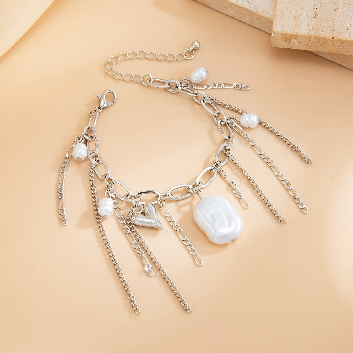 Classy Baroque Pearl Tassel Bracelet