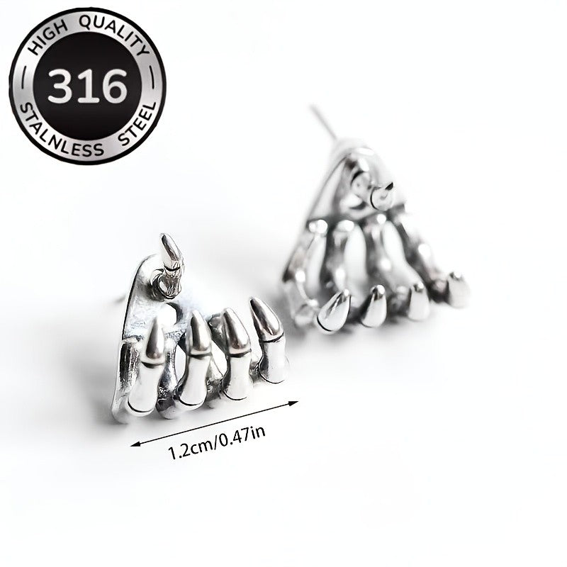 Gothic Skeleton Hand Ear Cuff