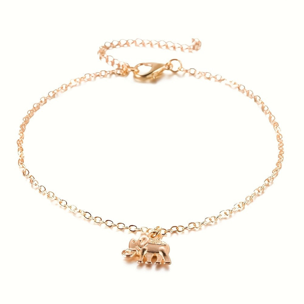 Boho Dainty Elephant Anklet