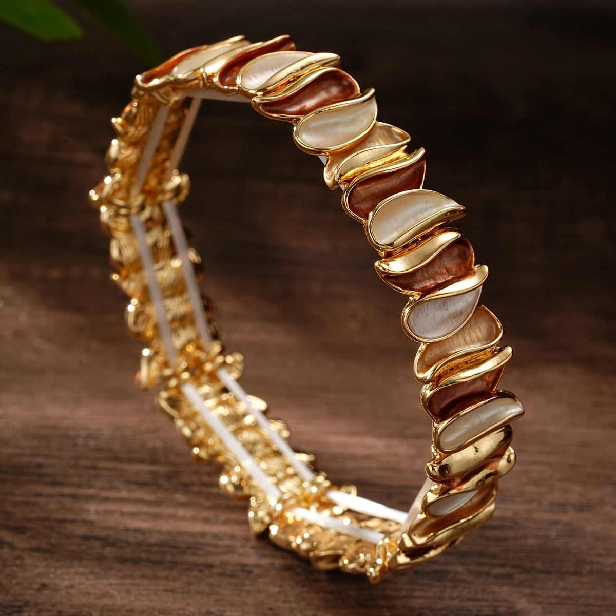 Boho Layered Leaf Bracelet