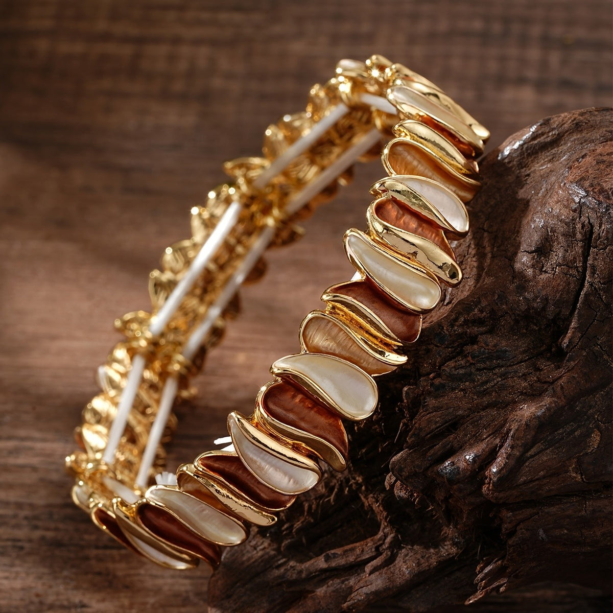 Boho Layered Leaf Bracelet