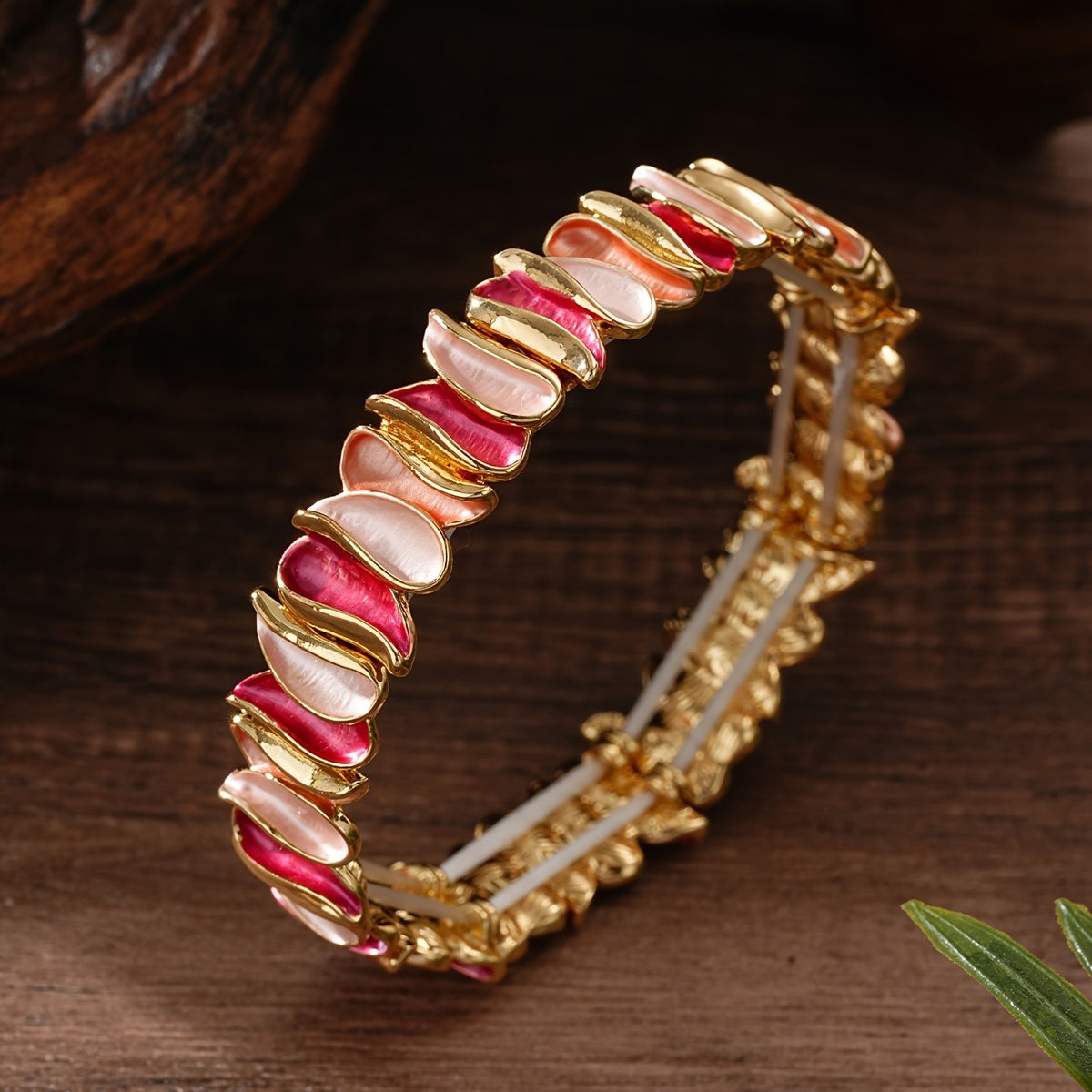 Boho Layered Leaf Bracelet