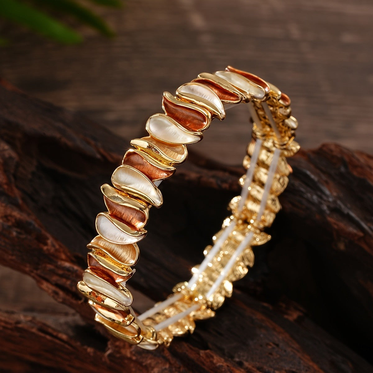 Boho Layered Leaf Bracelet