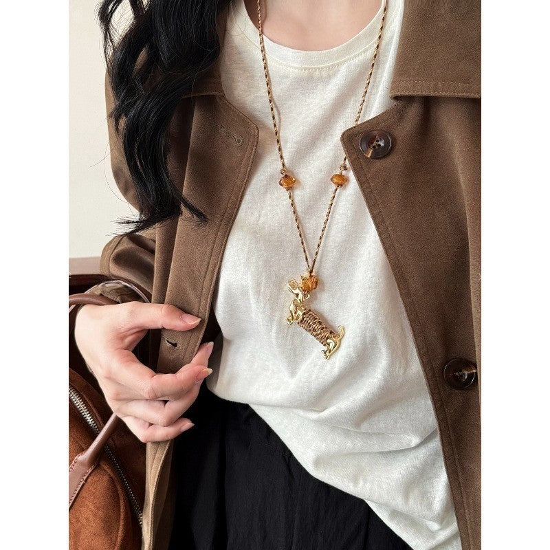 Cute Dachshund Woven Rope Necklace
