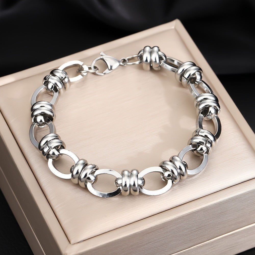 Classy Polished Twist Link Bracelet