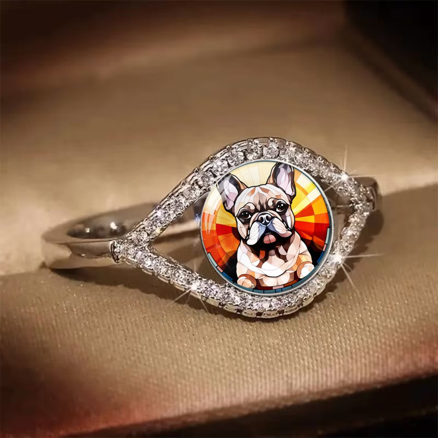 Classy French Bulldog Statement Ring
