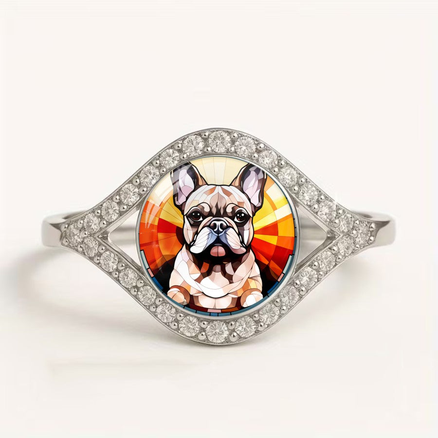 Classy French Bulldog Statement Ring