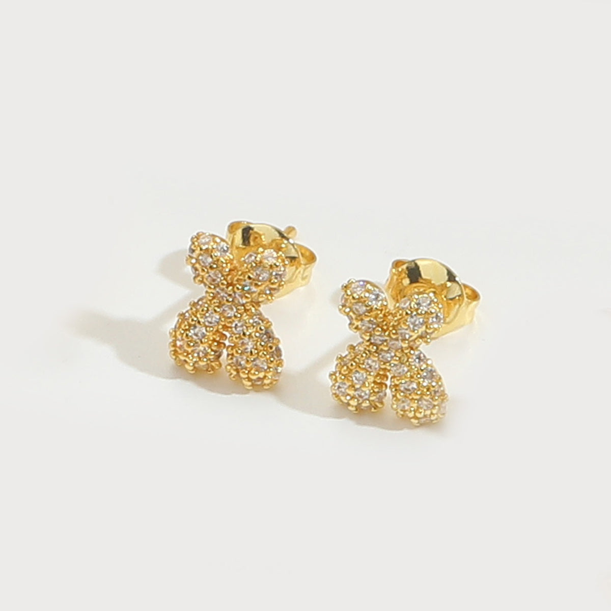 Elegant Zircon Initial Letter Stud Earrings