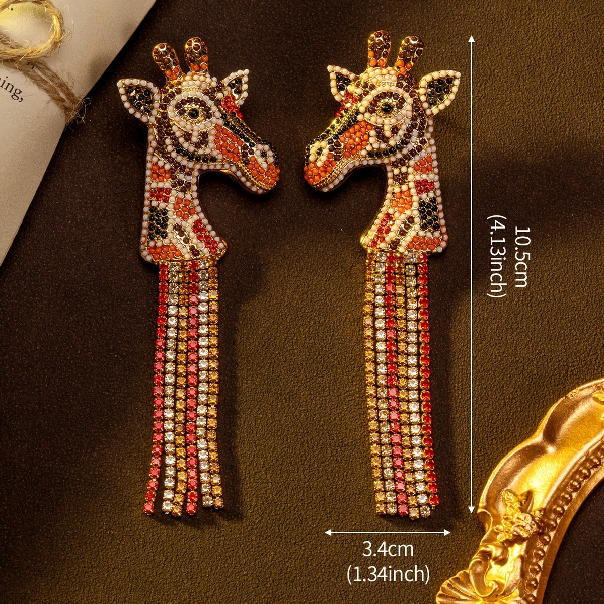 Classy Giraffe Tassel Earrings