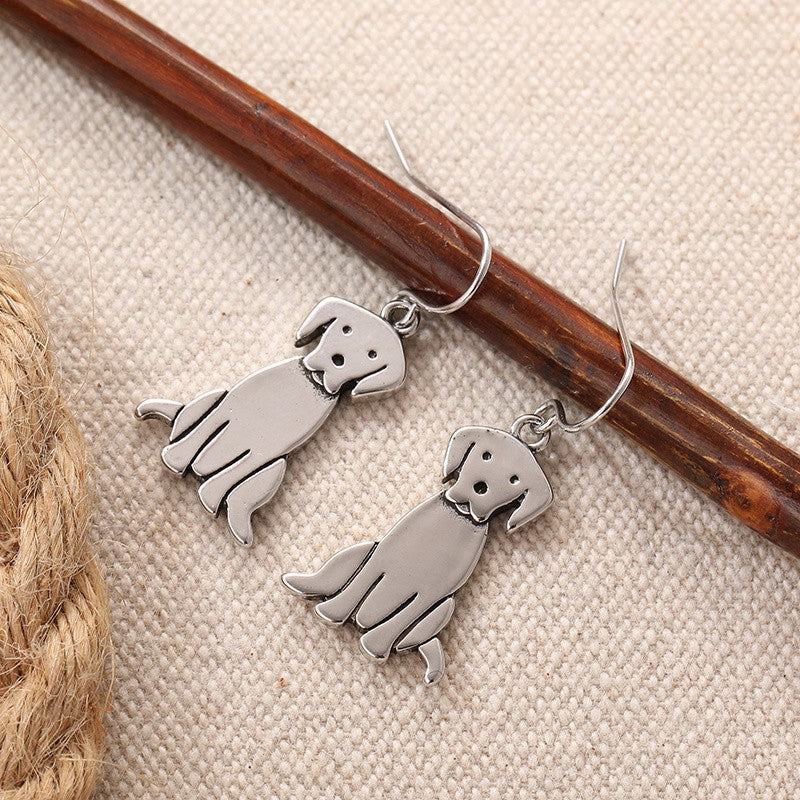 Cute Vintage Puppy Dangle Earrings