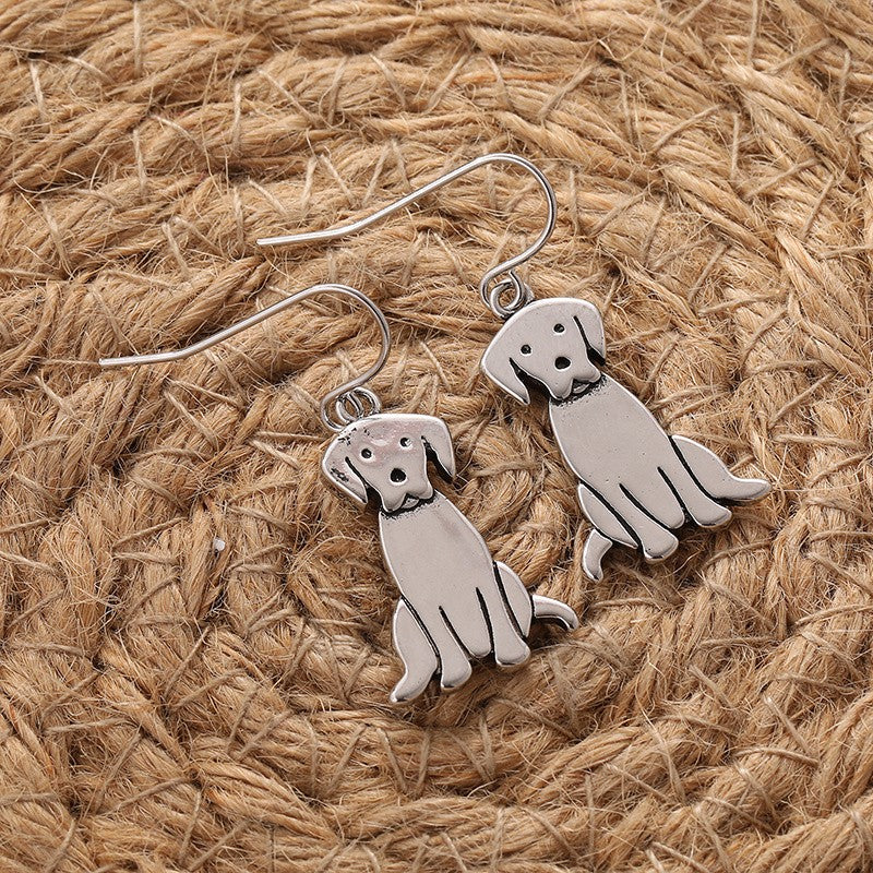 Cute Vintage Puppy Dangle Earrings
