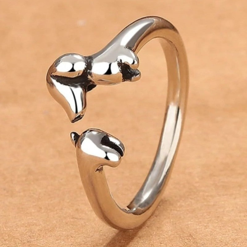 Cute Dachshund Dog Adjustable Ring