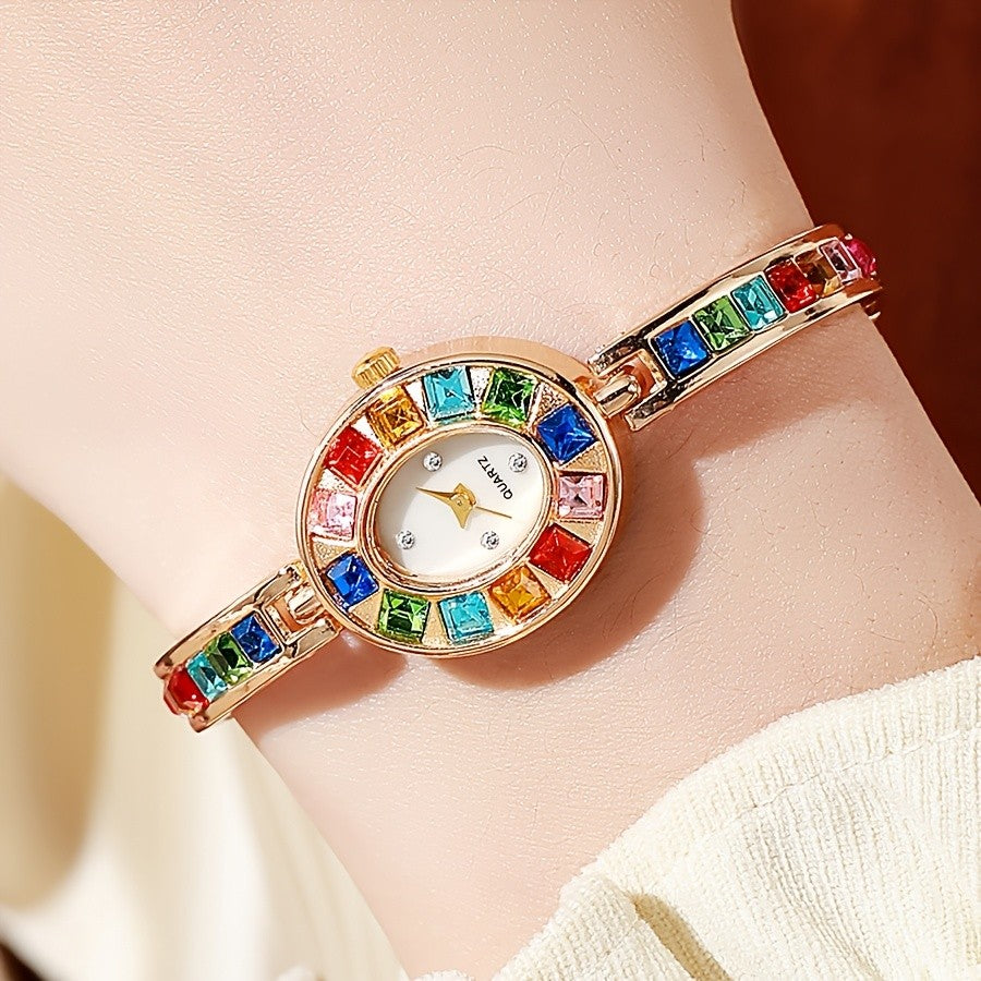 Classy Rainbow Crystal Watch