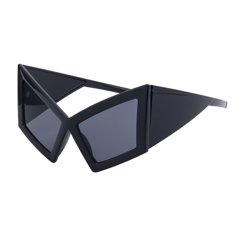 Neon Pink Geometric Cat Eye Sunglasses