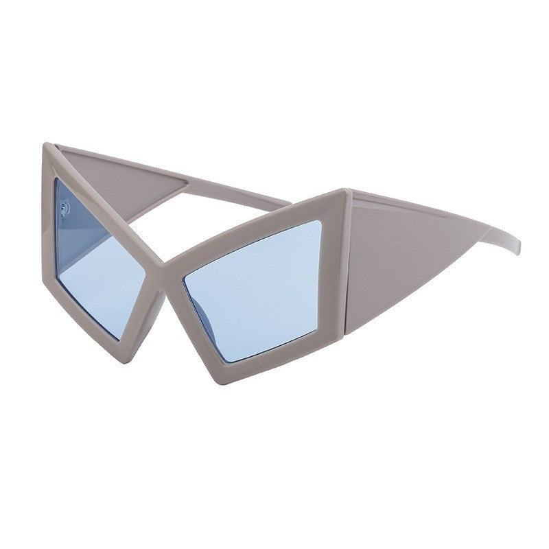 Neon Pink Geometric Cat Eye Sunglasses