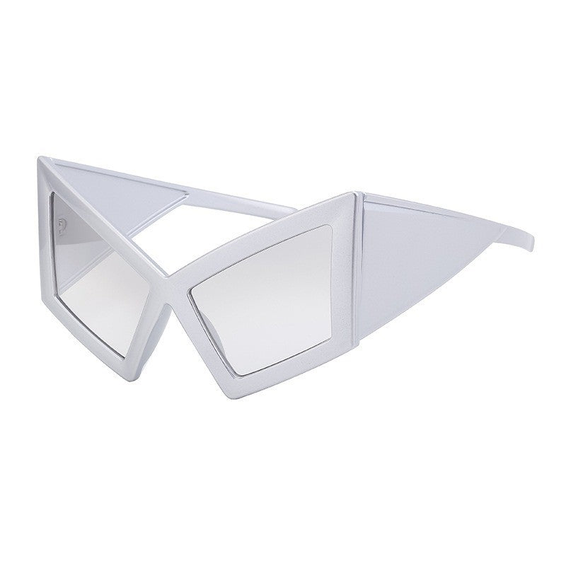 Neon Pink Geometric Cat Eye Sunglasses