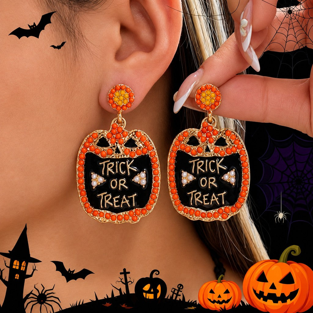 Cute Halloween Pumpkin Earrings