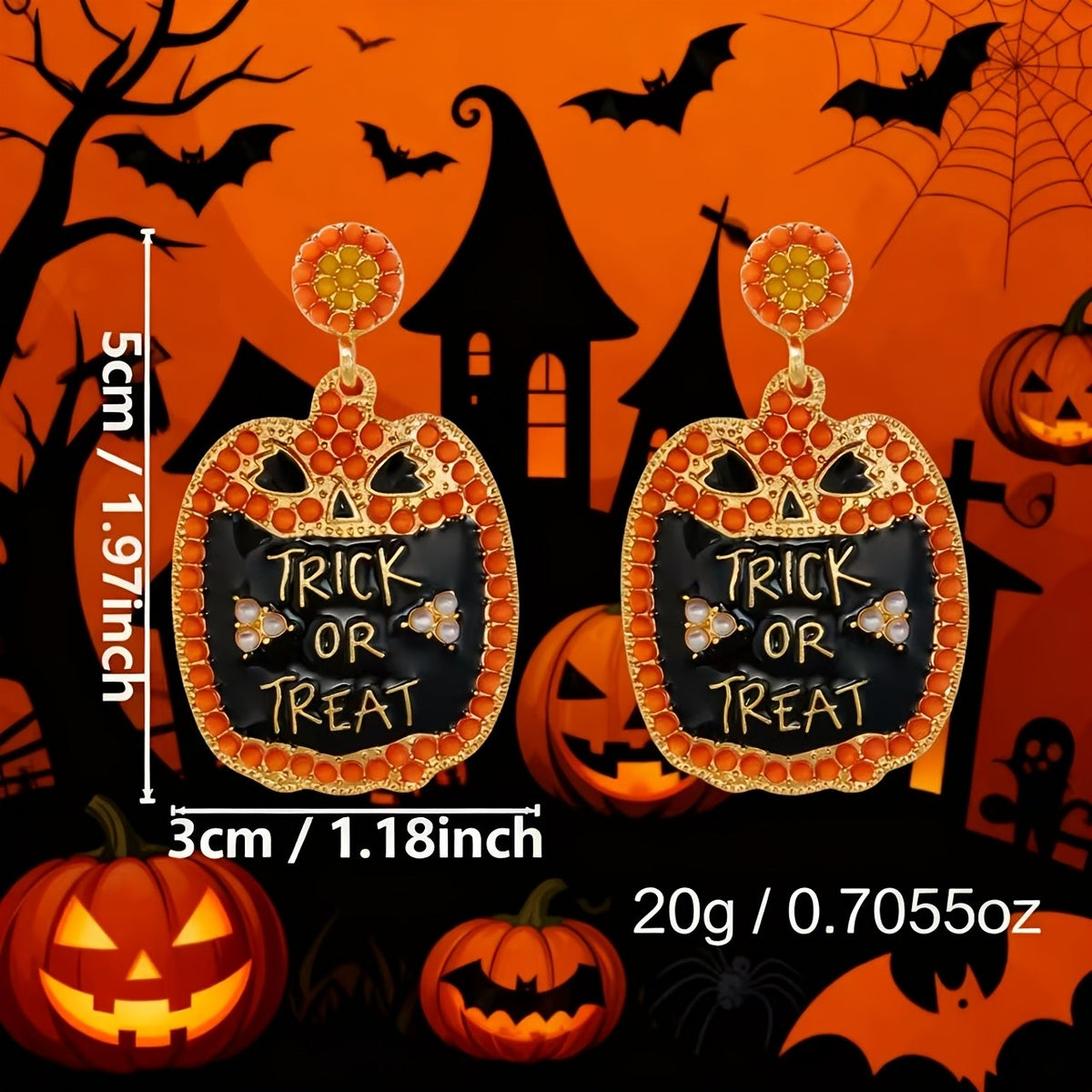 Cute Halloween Pumpkin Earrings