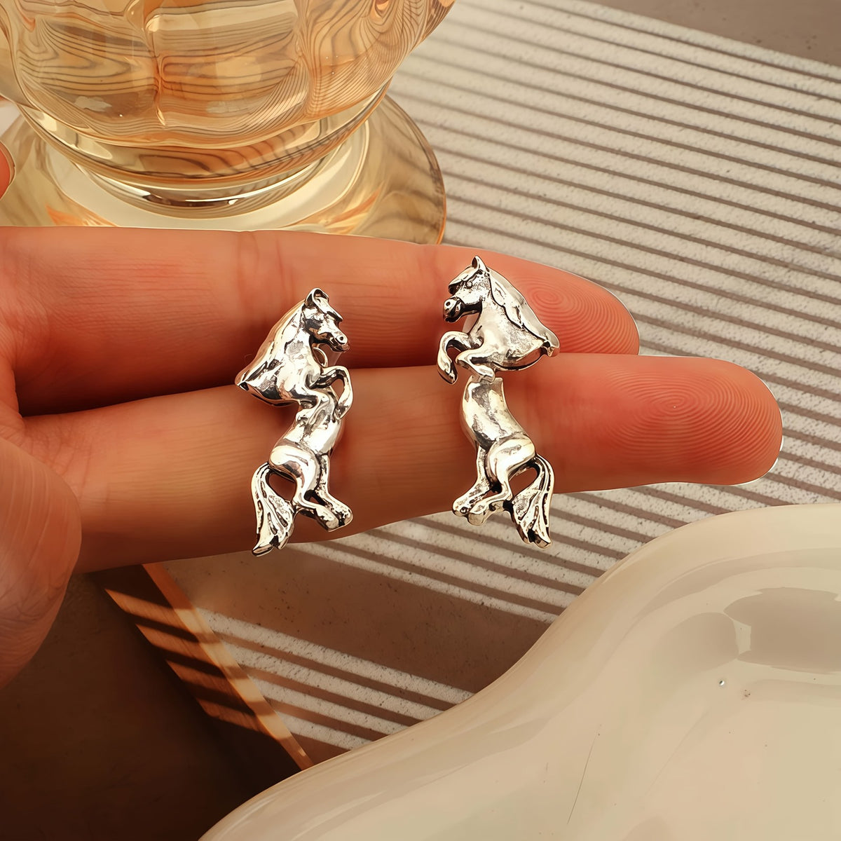Vintage Cartoon Duck Stud Earrings