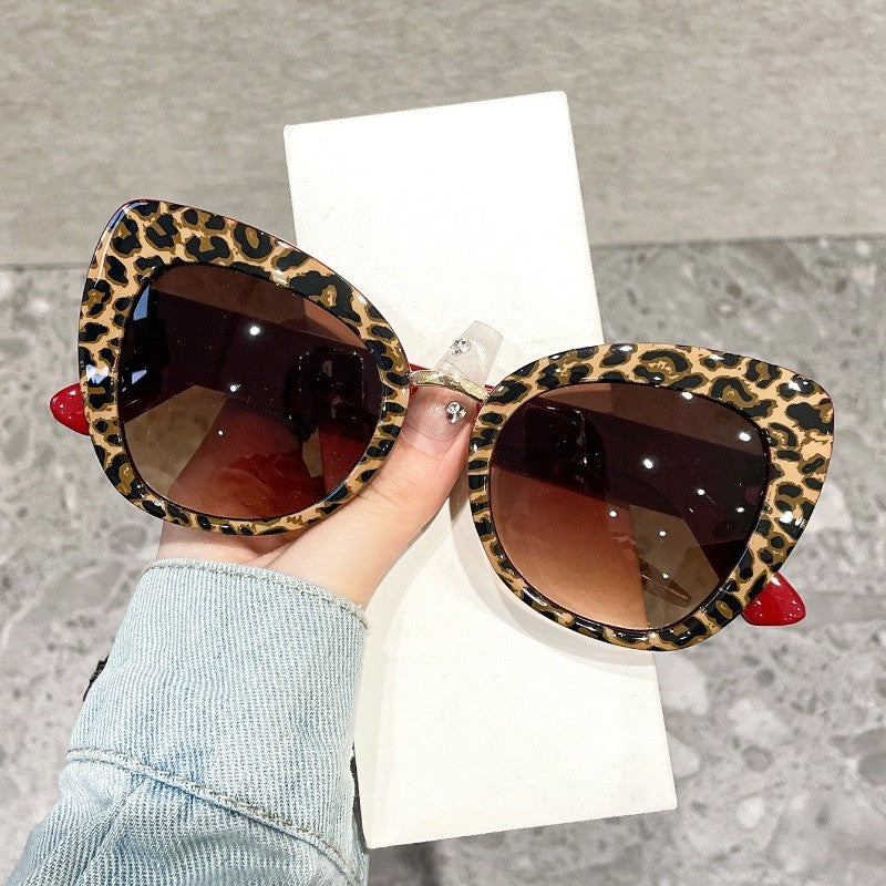 Retro Leopard Print Cat Eye Sunglasses