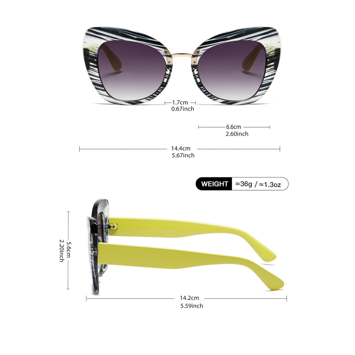Retro Leopard Print Cat Eye Sunglasses
