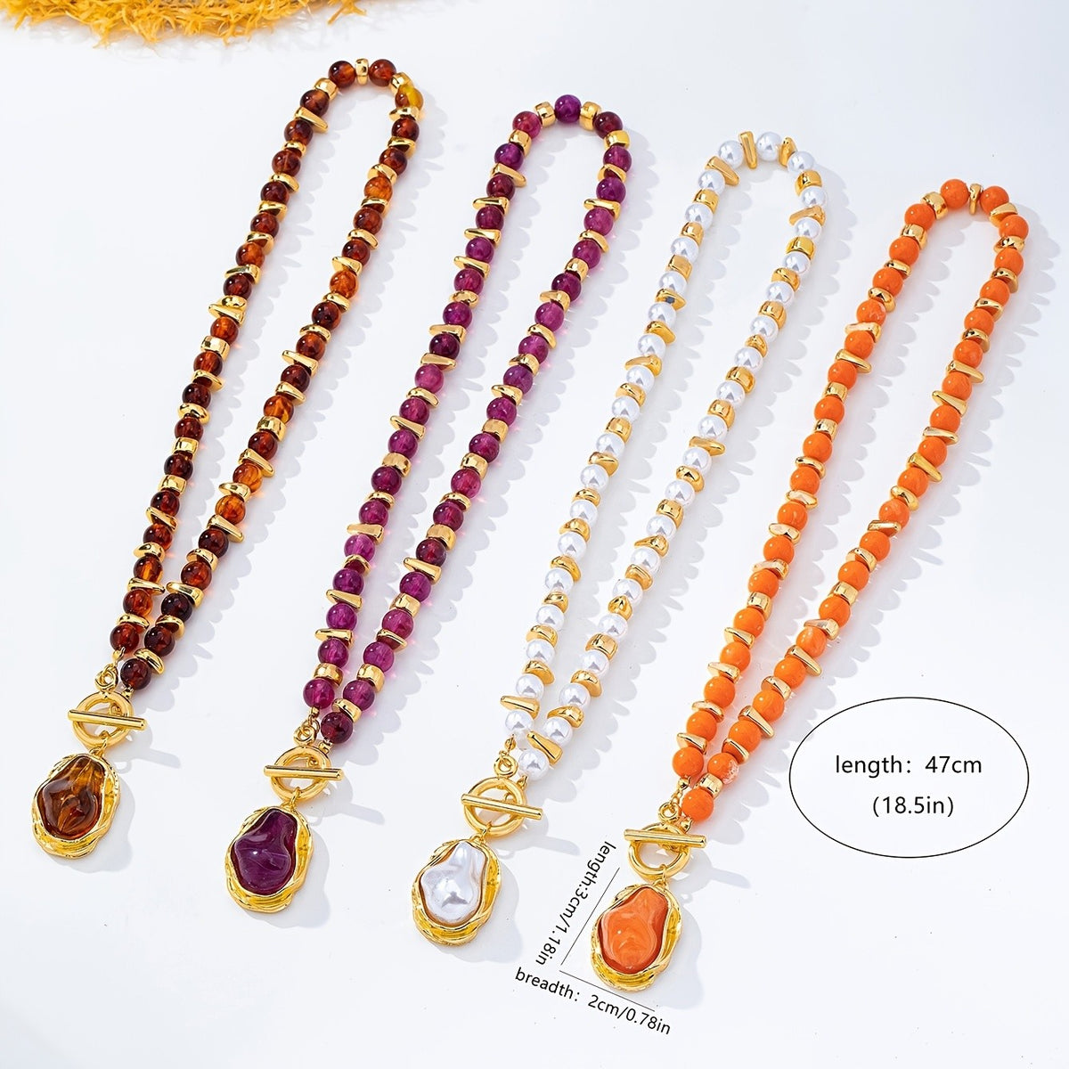 Elegant Multi-Strand Acrylic Bead Necklace