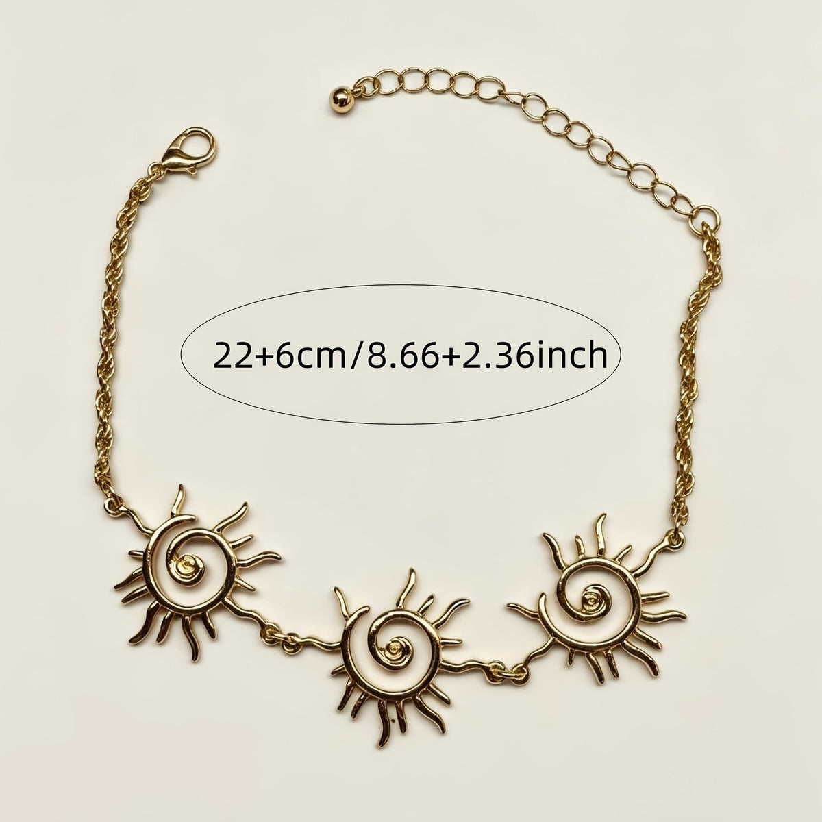 14k Boho Sun Anklet