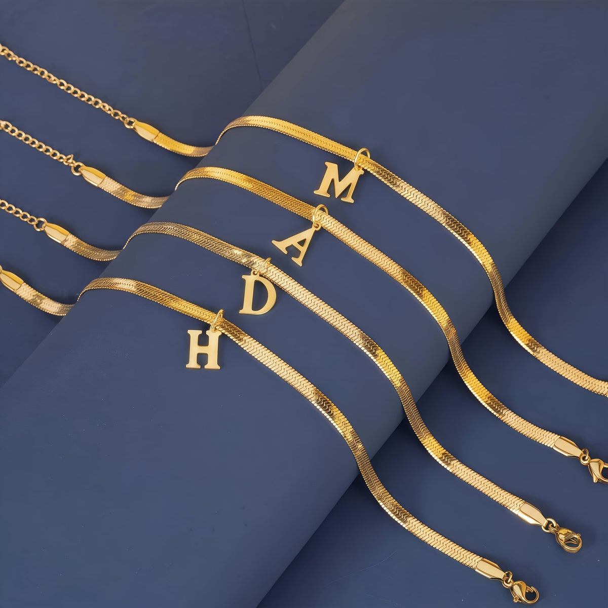 18k Elegant Initial Letter Bracelet