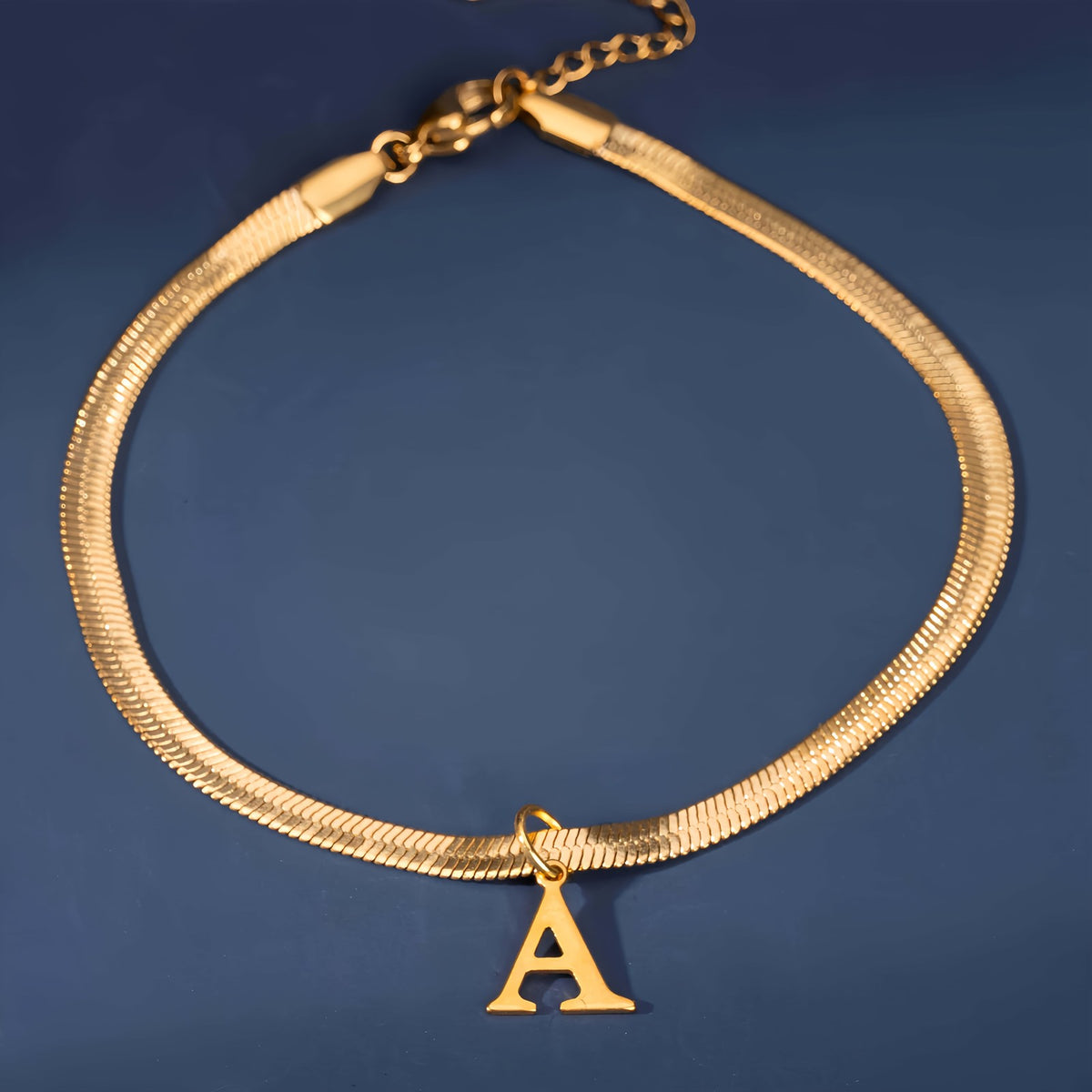 18k Elegant Initial Letter Bracelet