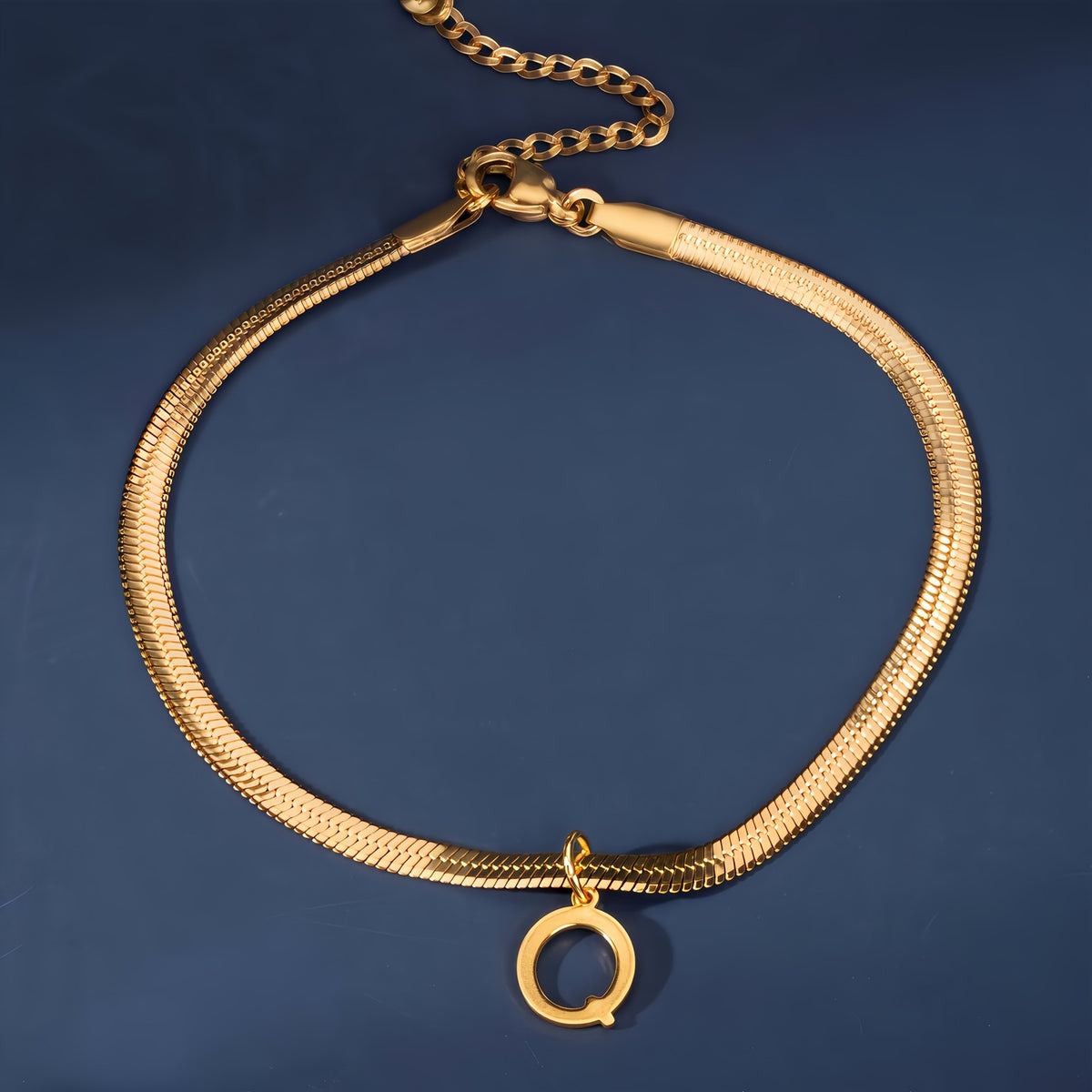 18k Elegant Initial Letter Bracelet