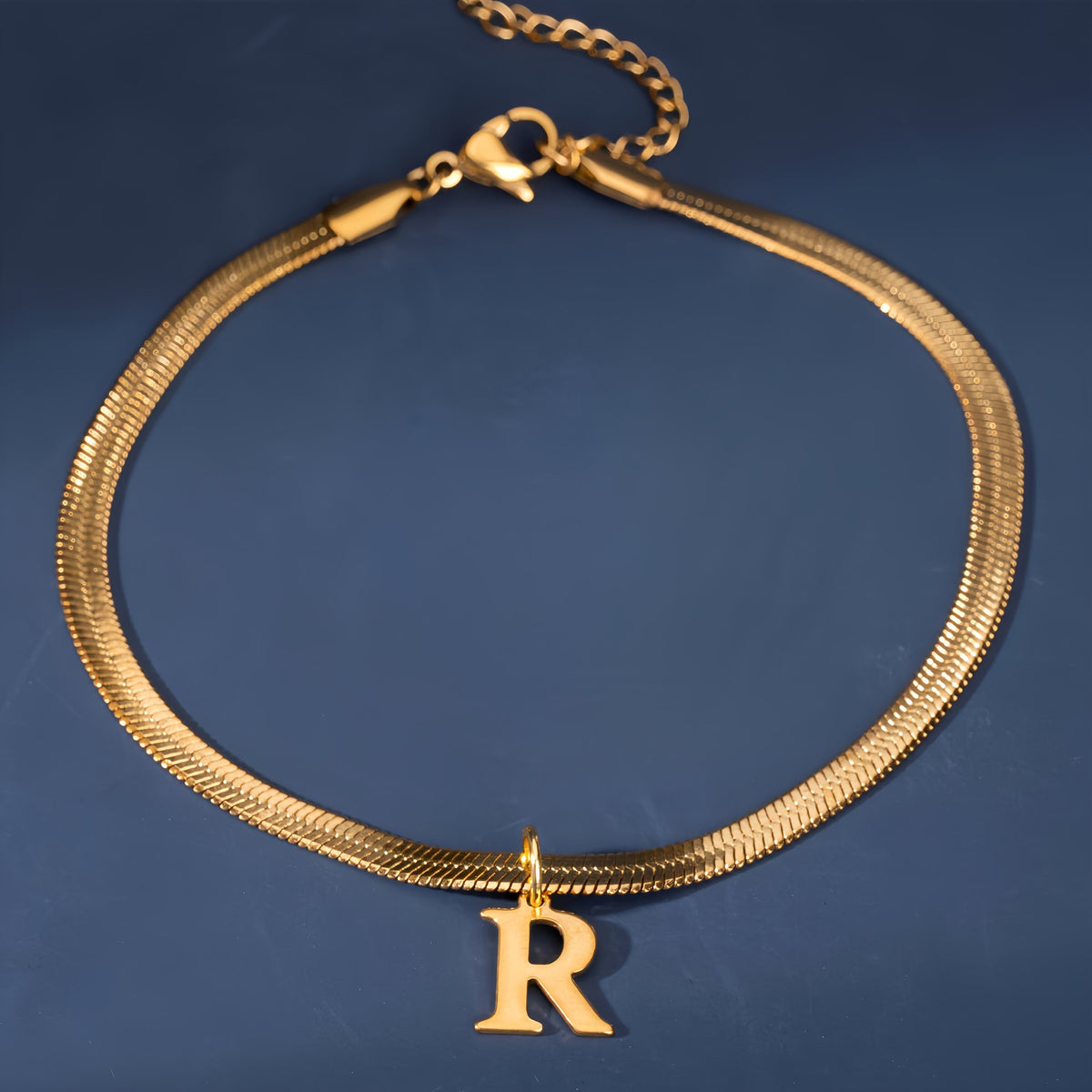 18k Elegant Initial Letter Bracelet