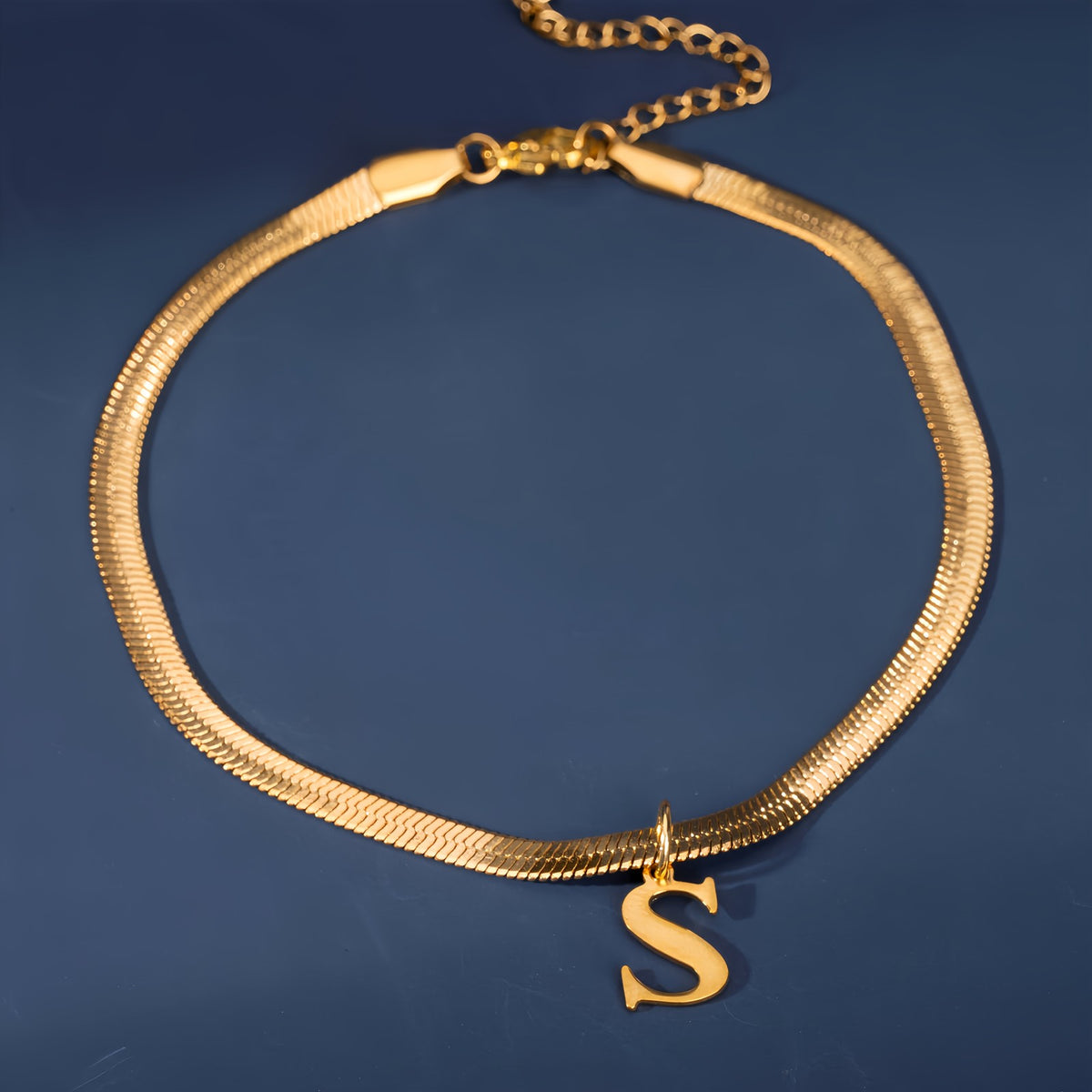 18k Elegant Initial Letter Bracelet