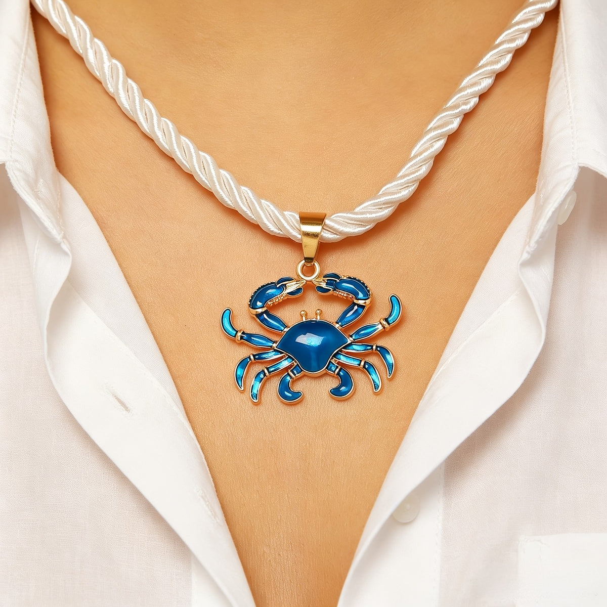 Dainty Lobster And Crab Pendant Necklace