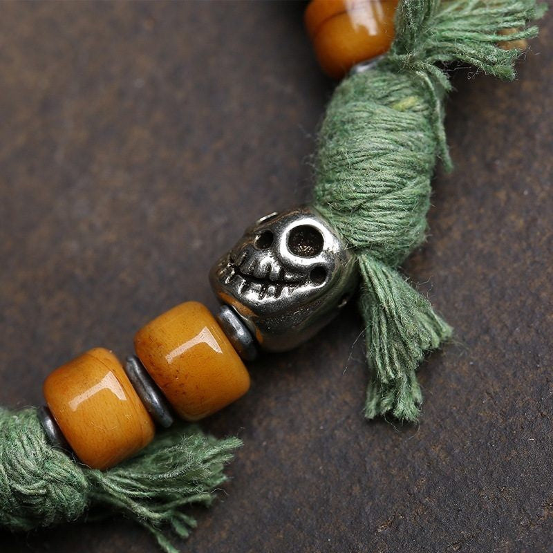 Boho Woven Medicine Buddha Charm Bracelet