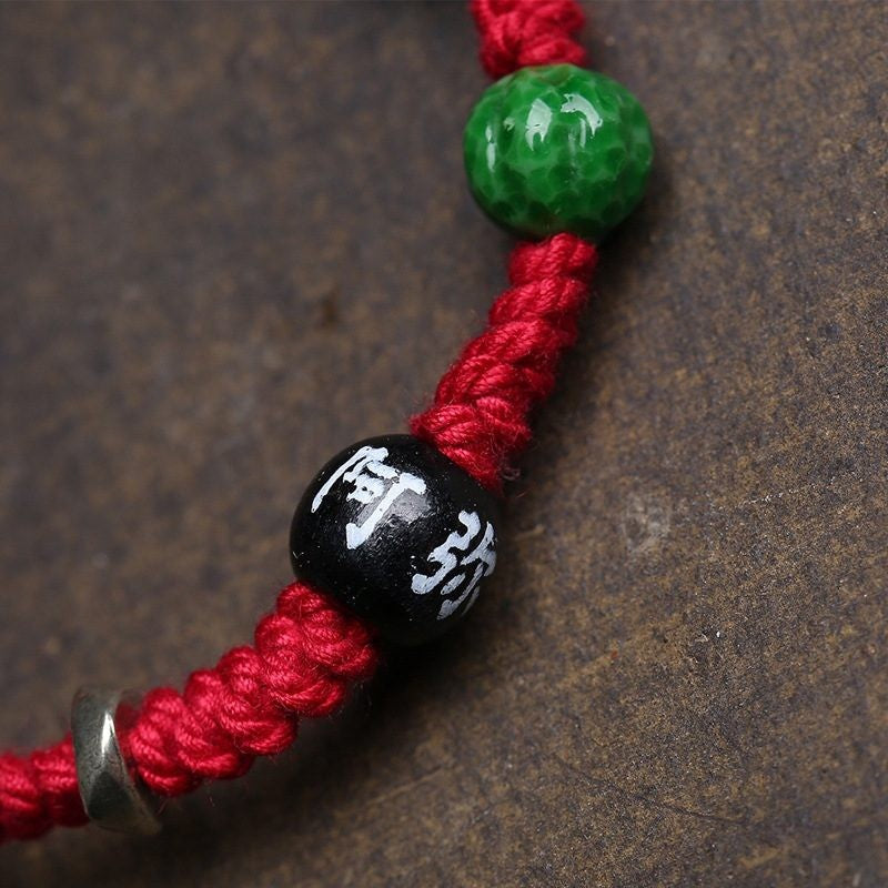 Boho Woven Medicine Buddha Charm Bracelet