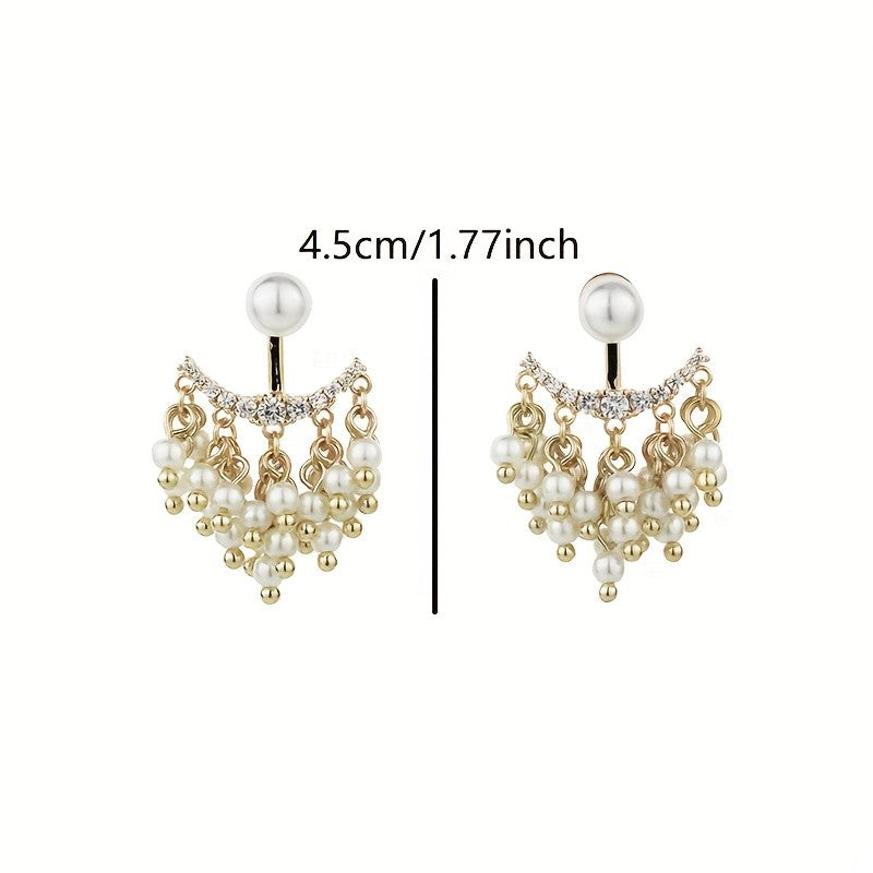 Elegant Vintage Pearl Chandelier Earrings