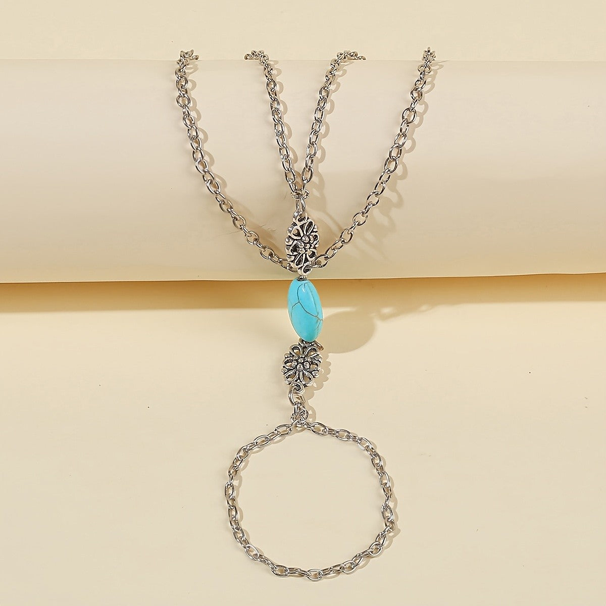 Boho Vintage Turquoise Anklet