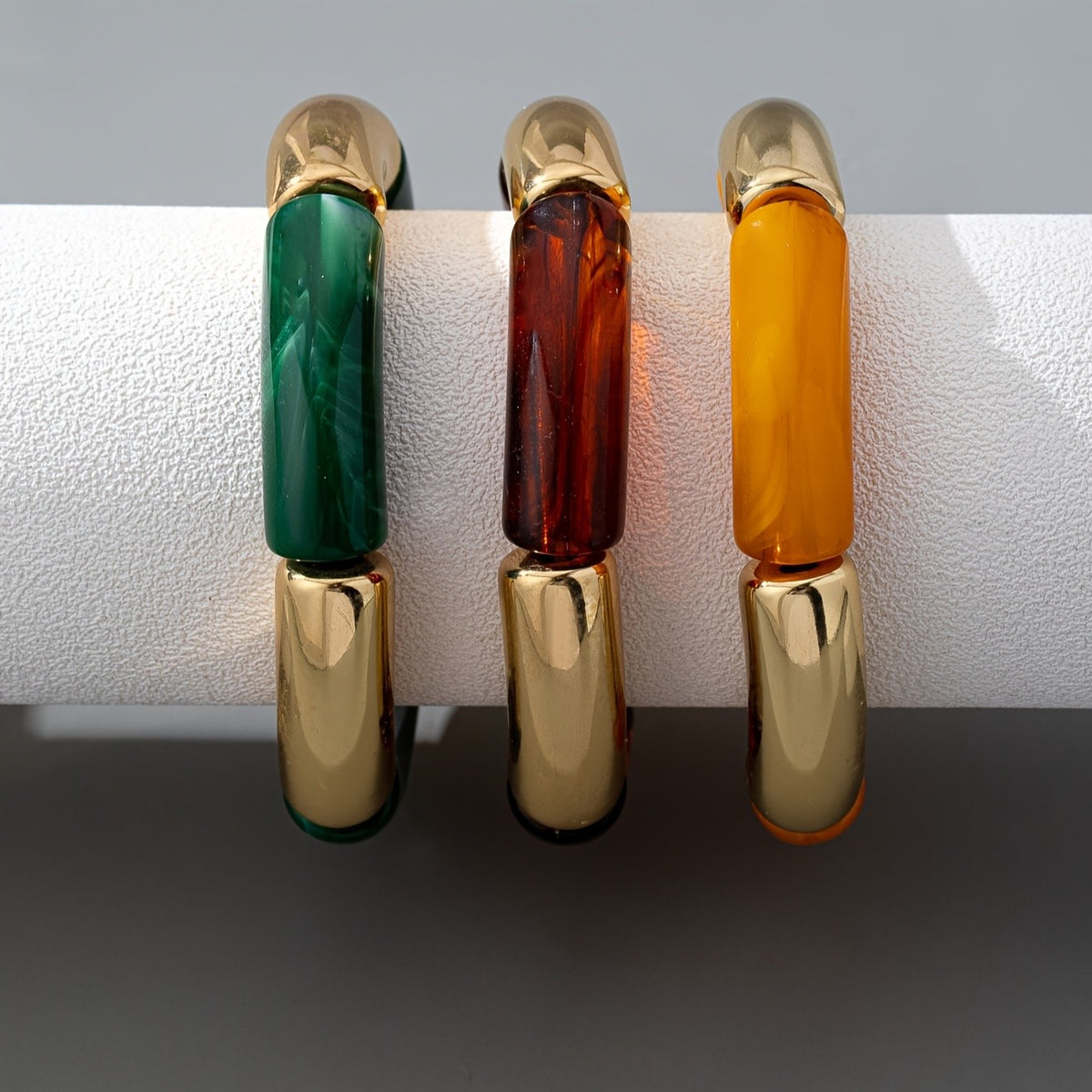3pc Vintage Bamboo Joint Bangle Set