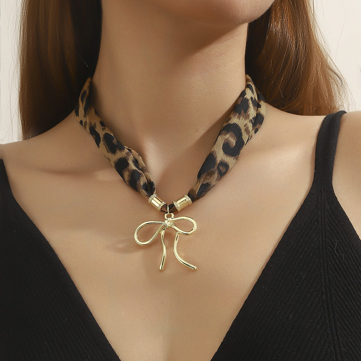 Boho Paisley Scarf Heart Necklace