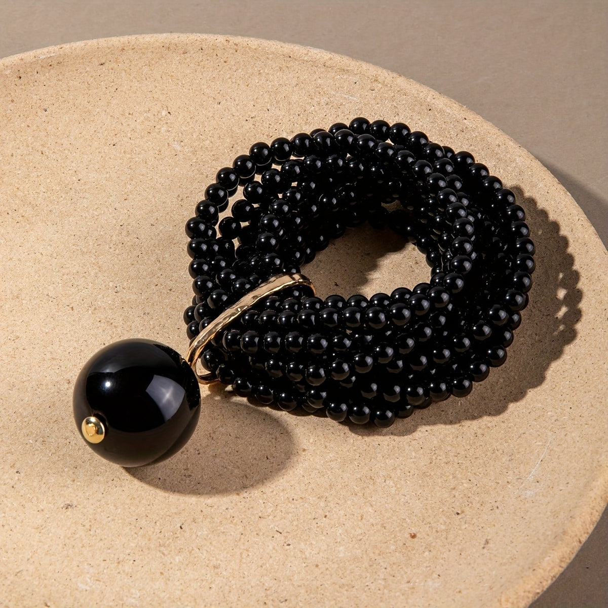 Boho Layered Faux Pearl Wrap Bracelet