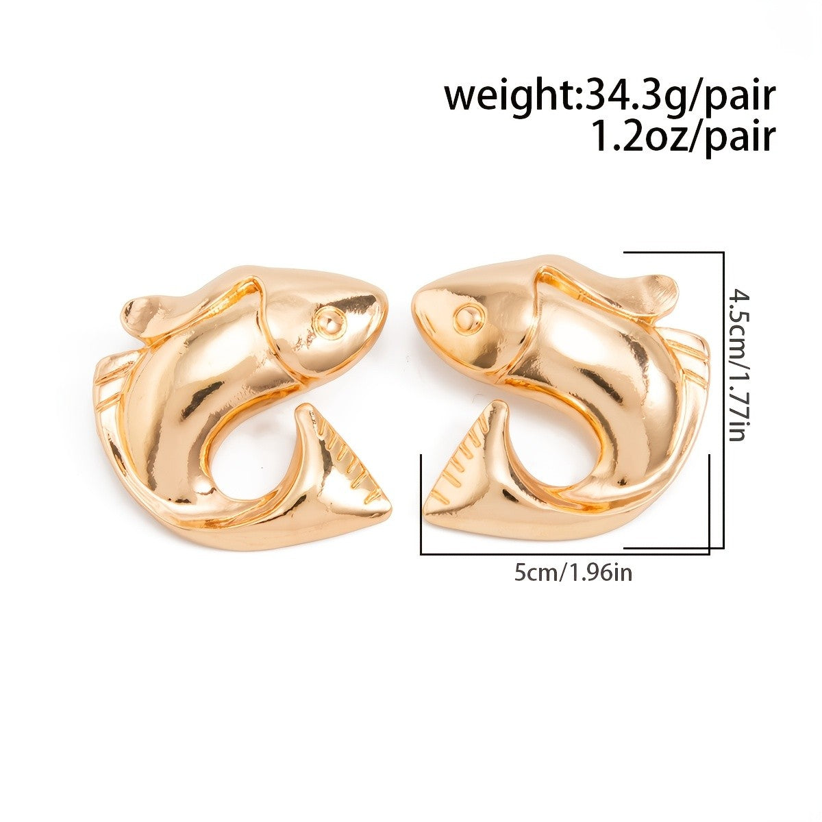 Classy 3D Fish Statement Earrings