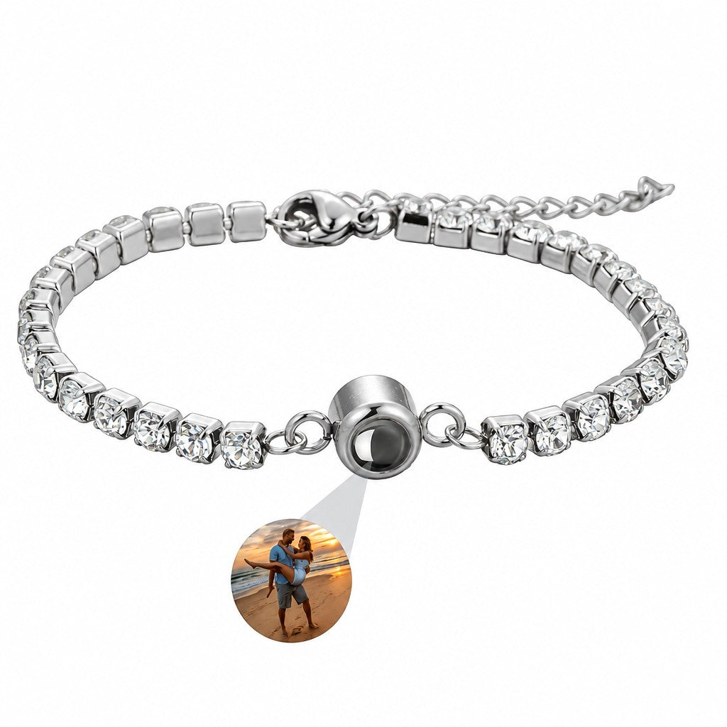18k Elegant Custom Photo Projection Bracelet